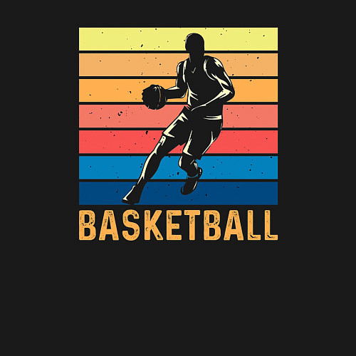 Мужской свитшот Basketball lettering / Черный – фото 3