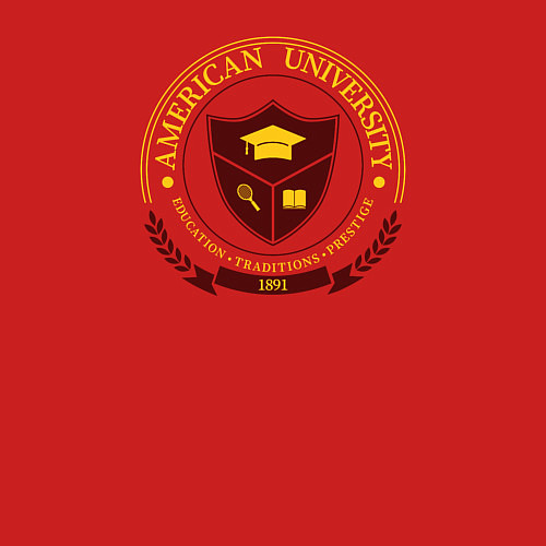 Мужской свитшот University emblem / Красный – фото 3