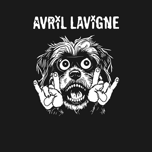 Мужской свитшот Avril Lavigne rock dog / Черный – фото 3