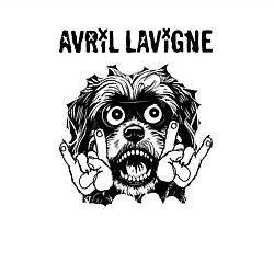 Свитшот хлопковый мужской Avril Lavigne - rock dog, цвет: белый — фото 2