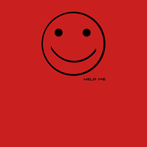 Мужской свитшот Help me / Красный – фото 3