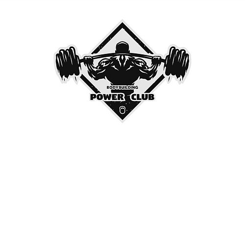 Мужской свитшот Power club bodybuilding / Белый – фото 3