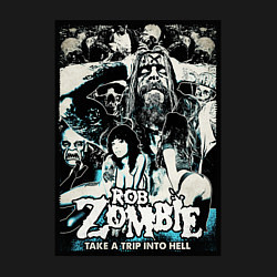 Свитшот хлопковый мужской Rob zombie - hell trip, цвет: черный — фото 2