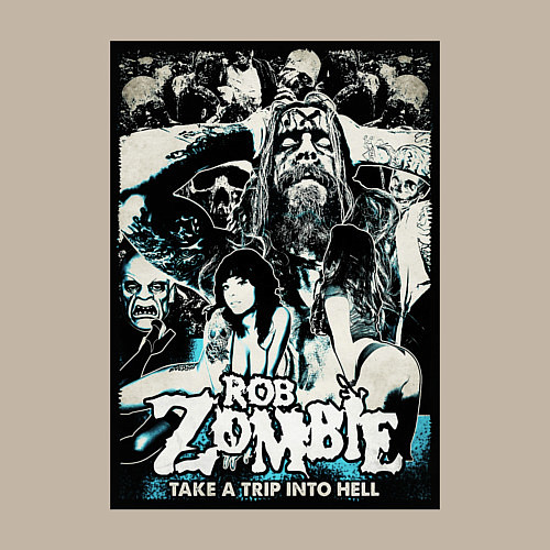 Мужской свитшот Rob zombie - hell trip / Миндальный – фото 3