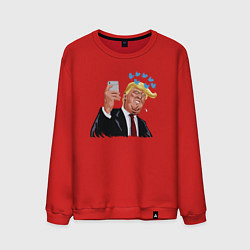 Свитшот хлопковый мужской Твиттер Трампа, цвет: красный