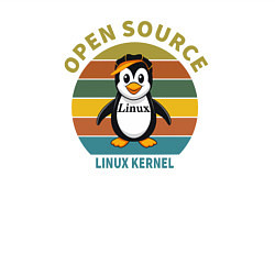 Свитшот хлопковый мужской Пингвин система линукс ядро, цвет: белый — фото 2