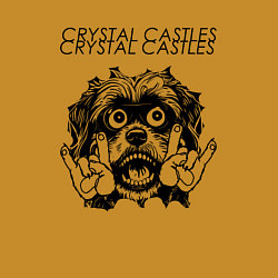 Свитшот хлопковый мужской Crystal Castles - rock dog, цвет: горчичный — фото 2