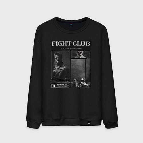 Мужской свитшот Бойцовский клуб постер / Черный – фото 1