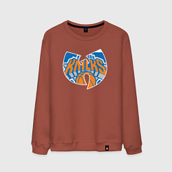 Свитшот хлопковый мужской Wu-tang knicks, цвет: кирпичный