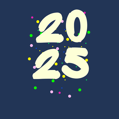 Мужской свитшот 2025 с разноцветными крапинками / Тёмно-синий – фото 3