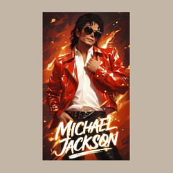 Свитшот хлопковый мужской Michael Jackson in the red jacket, цвет: миндальный — фото 2