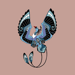 Свитшот хлопковый мужской Волшебная птица, цвет: пыльно-розовый — фото 2