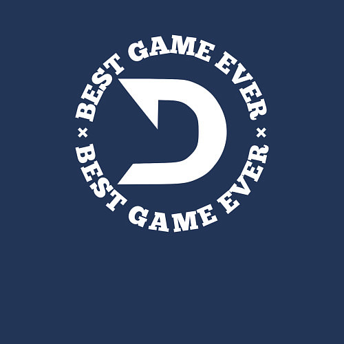 Мужской свитшот Символ Deadlock и круглая надпись best game ever / Тёмно-синий – фото 3