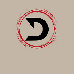 Свитшот хлопковый мужской Символ Deadlock и красная краска вокруг, цвет: миндальный — фото 2