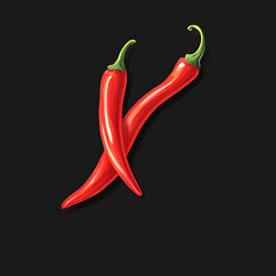 Свитшот хлопковый мужской Два чили перчика, цвет: черный — фото 2