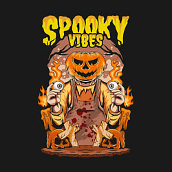 Свитшот хлопковый мужской Хэллоуин spooky vibes, цвет: черный — фото 2
