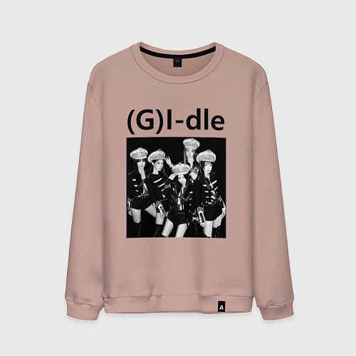 Мужской свитшот G I-dle группа в стиле империи / Пыльно-розовый – фото 1