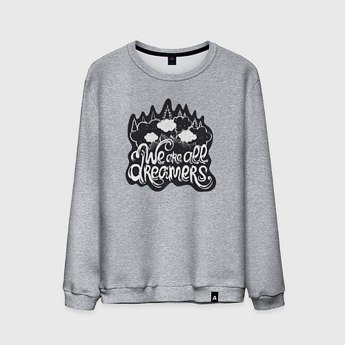 Мужской свитшот Мы все мечтатели / Меланж – фото 1