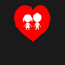 Свитшот хлопковый мужской Алое сердце, цвет: черный — фото 2