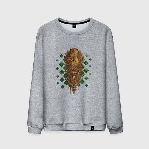 Мужской свитшот Золотой ксеноморф / Меланж – фото 1