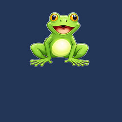 Свитшот хлопковый мужской Веселая лягушка, цвет: тёмно-синий — фото 2