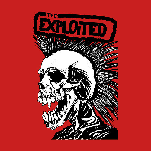Мужской свитшот The exploited skull / Красный – фото 3