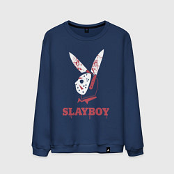 Свитшот хлопковый мужской Slayboy, цвет: тёмно-синий