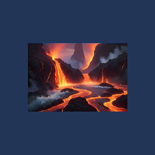 Мужской свитшот Текущая лава / Тёмно-синий – фото 3