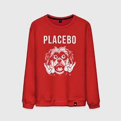 Свитшот хлопковый мужской Placebo rock dog, цвет: красный