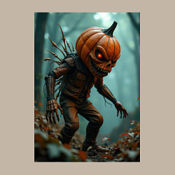 Свитшот хлопковый мужской Тыквенный монстр, цвет: миндальный — фото 2