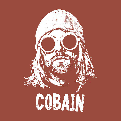 Мужской свитшот Nirvana - Cobain / Кирпичный – фото 3
