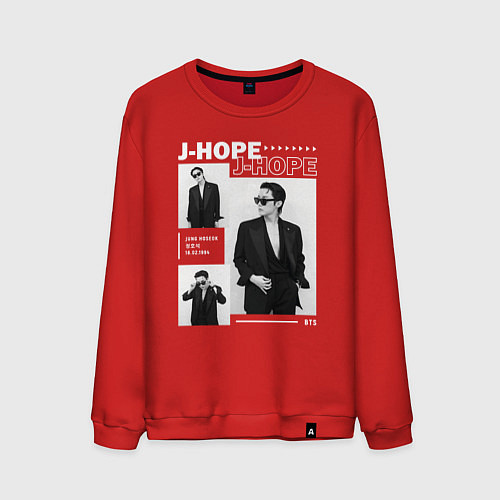 Мужской свитшот J-hope hosok bts / Красный – фото 1