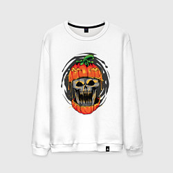 Мужской свитшот Череп в тыкве