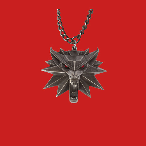 Мужской свитшот Ведьмак медальон / Красный – фото 3