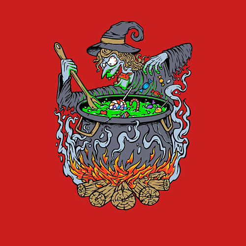 Мужской свитшот Ведьмино зелье / Красный – фото 3