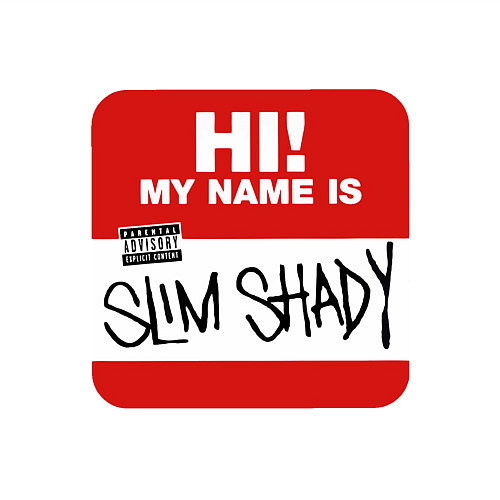 Мужской свитшот Eminem - slim shady sticker / Белый – фото 3