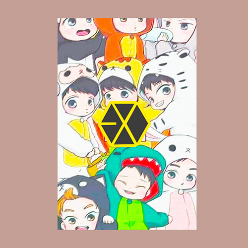 Мужской свитшот Exo в костюмах животных / Пыльно-розовый – фото 3