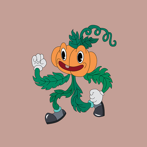 Мужской свитшот Бегущая тыква / Пыльно-розовый – фото 3