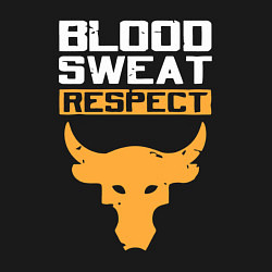 Свитшот хлопковый мужской Blood sweet respect logo, цвет: черный — фото 2
