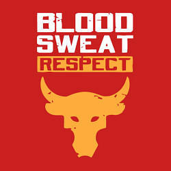 Свитшот хлопковый мужской Blood sweet respect logo, цвет: красный — фото 2