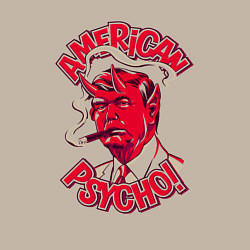 Свитшот хлопковый мужской Trump - american psycho, цвет: миндальный — фото 2