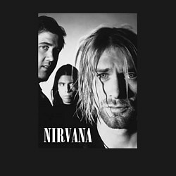 Свитшот хлопковый мужской Nirvana rock band black, цвет: черный — фото 2