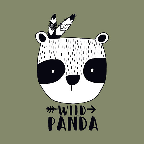 Мужской свитшот Wild panda / Авокадо – фото 3