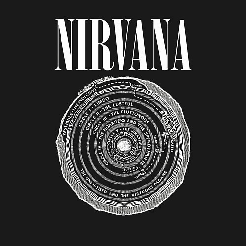 Мужской свитшот Nirvana circle / Черный – фото 3