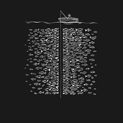 Свитшот хлопковый мужской Рыба есть - клёва нет, цвет: черный — фото 2