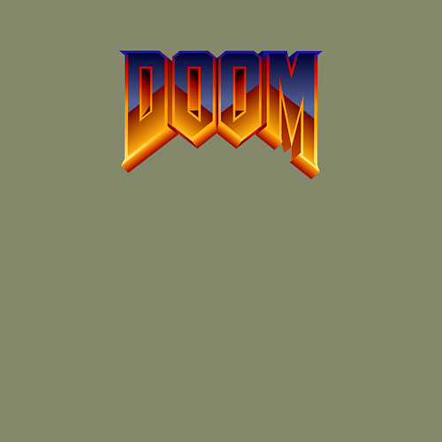 Мужской свитшот Doom logotype / Авокадо – фото 3