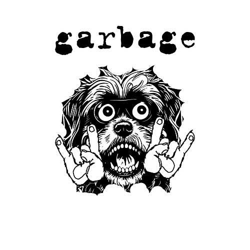 Мужской свитшот Garbage - rock dog / Белый – фото 3