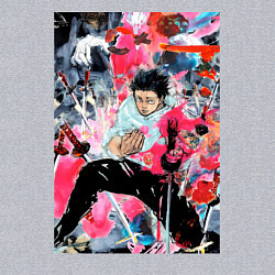 Свитшот хлопковый мужской Магическая битва Юта арт, цвет: меланж — фото 2