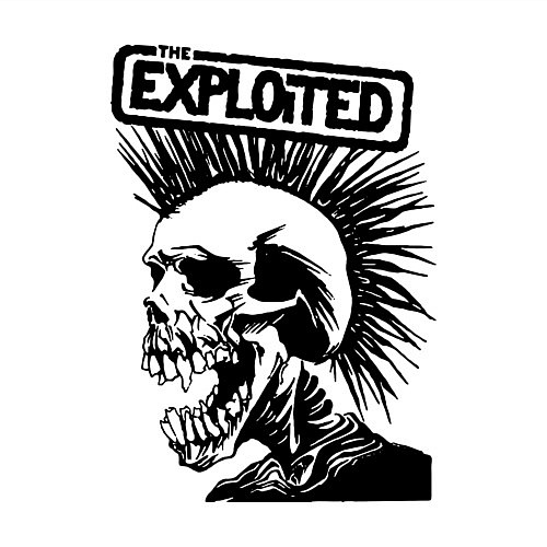 Мужской свитшот The exploited - punk skull / Белый – фото 3