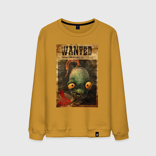 Мужской свитшот Oddworld - wanted / Горчичный – фото 1